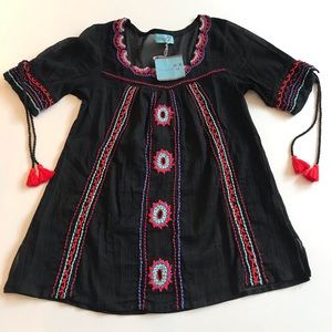 New w/ tags Letarte black hand embellished blouse